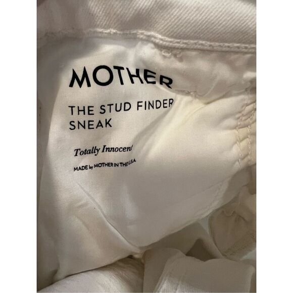 Mother Women's White The Stud Finder Sneak Utility Jeans Pants Size 29 NWOT - Picture 11 of 13
